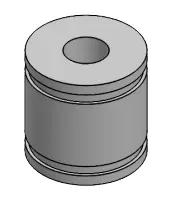 Buje en acetal con ranuras
