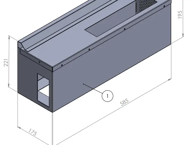 Cajas antiniebla en lámina galvanizada