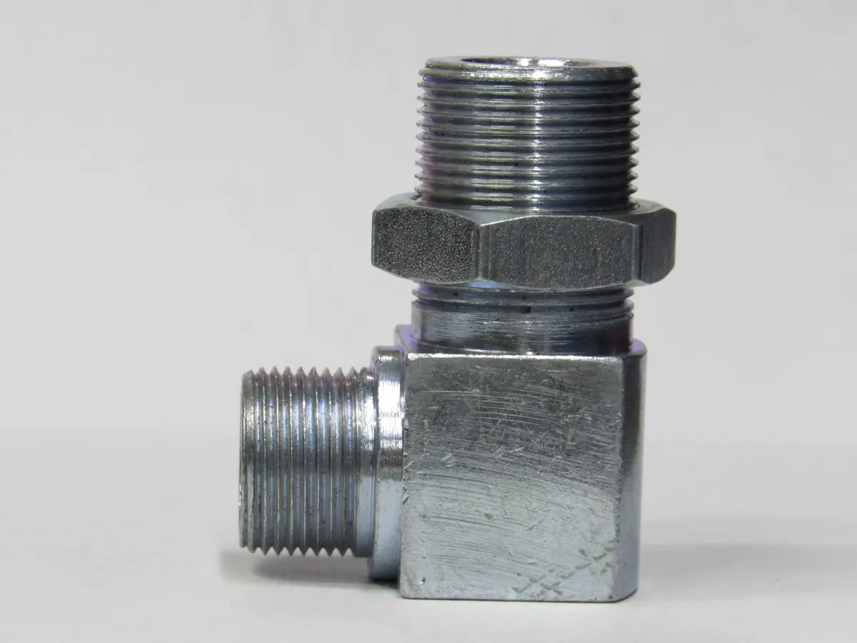 Codo racor zincado
