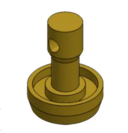 Espigo en bronce para válvula despresurizadora