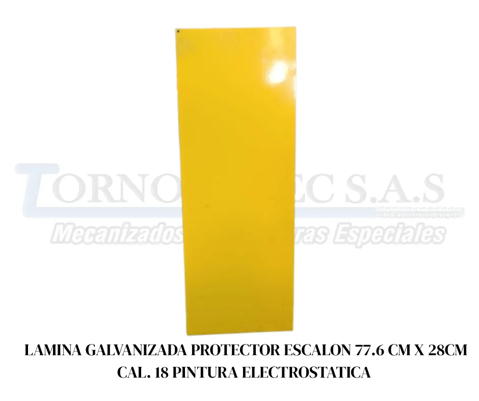 Protector de escalón en lámina galvanizada pintada